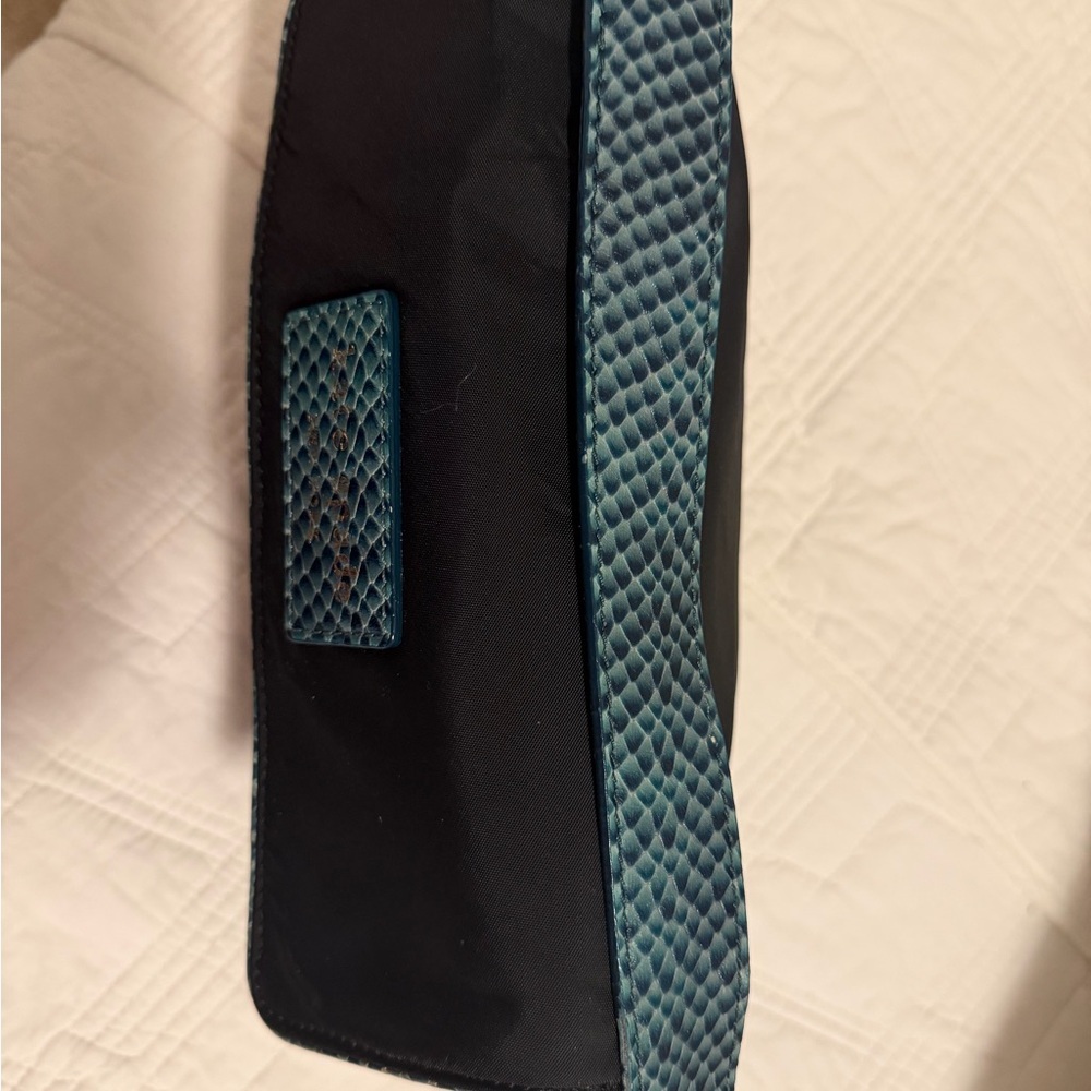 Kate Spade Y2K Black and Teal Mini Shoulder Bag 10x6 - Picture 3 of 11